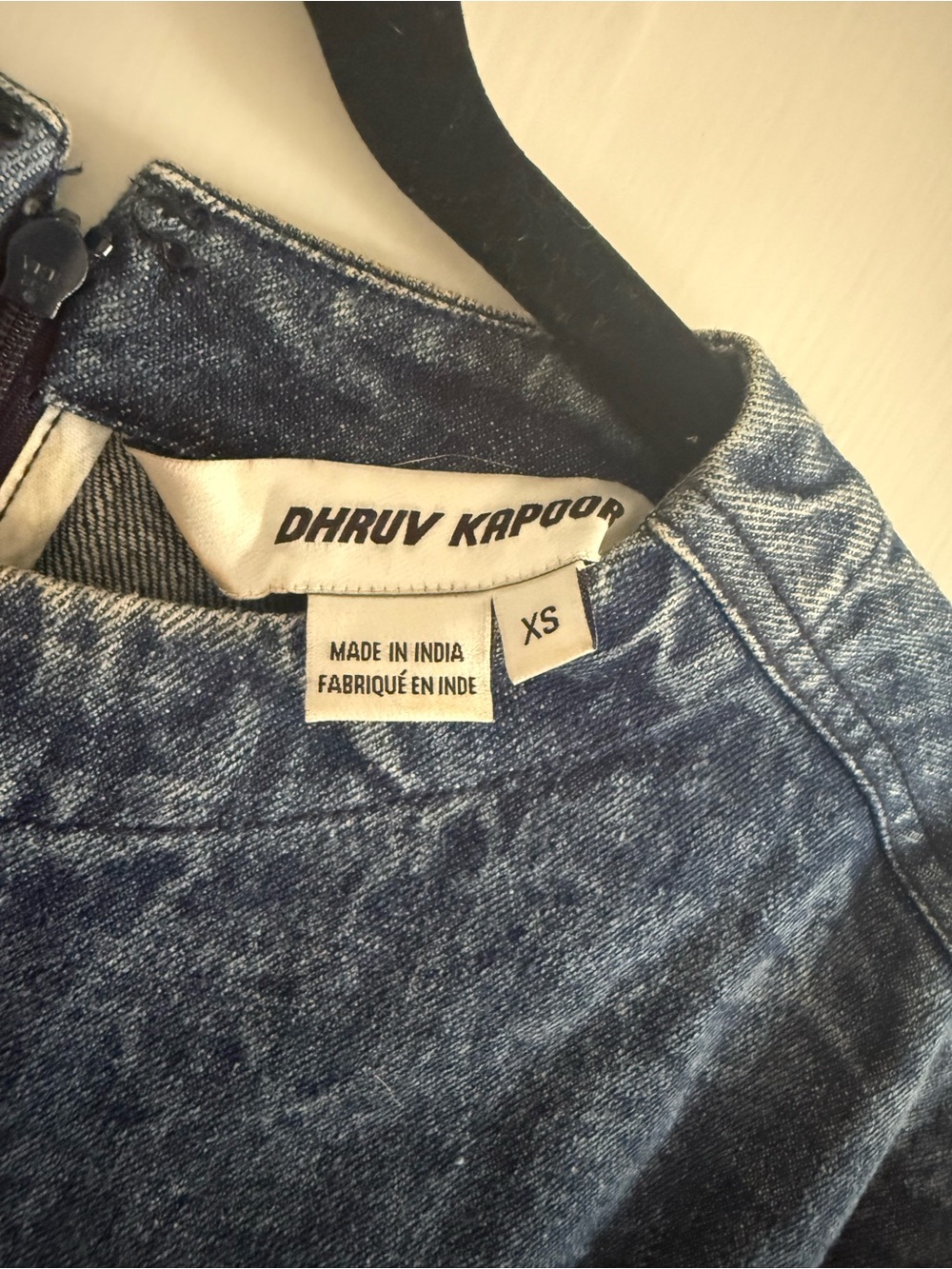 Denim Mini Dress with Red Heart Appliqué - Picture 2 of 2
